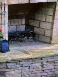 Chimenea and surrounding bricks.