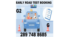 BOOK YOUR NEXT EARLY G/G2 ROAD TEST, DRIVING LESSONS