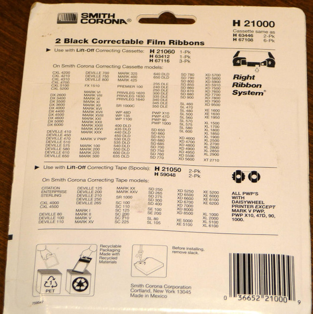 Smith Corona H Series Correctable Film Cartridge -CAN-B000O36JGW in Other in Vancouver - Image 3
