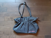 Avon cosmetic bag black & pink used / sac à cosmétique usagé