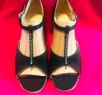 Diamant Ladies Latin Dance Shoes, Satin, size 2 (5 US), 2" heel
