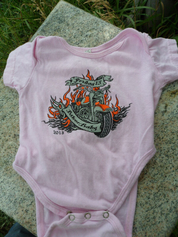Lot of 3 Baby Infant Port Dover Friday 13th Biker Girl Shirts in Clothing - 0-3 Months in St. Catharines - Image 3