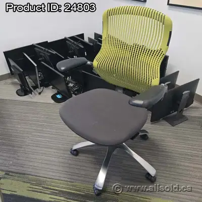 Grey & Yellow-Green Knoll Generation Ergonomic Office Task Chair, View more