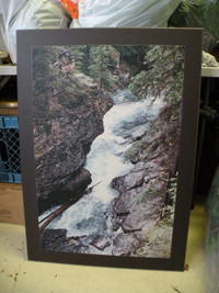 Mounted photo of Johnson Canyon on plaque. 34 x 24 inches. #1.