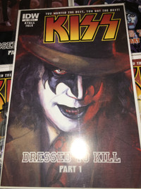 KISS IDW comic, Dressed to kill #1, rare alternate cover of Gene