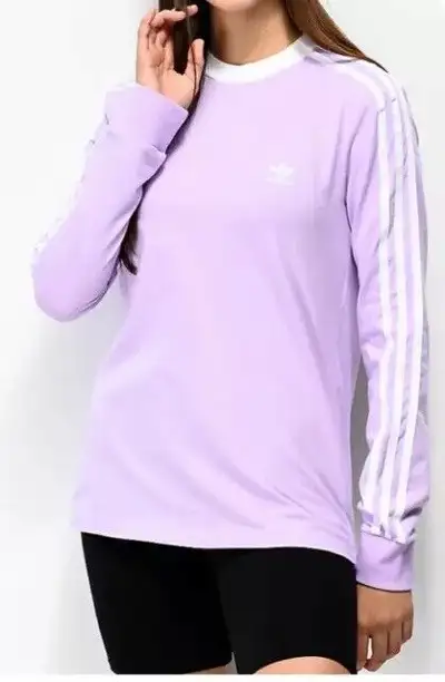 Adidas 3 stripe long sleeve t-shirt size medium brand new, View more