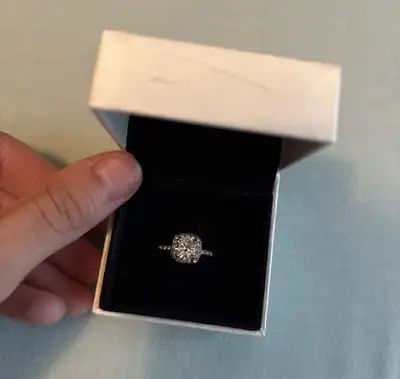 pandora halo silver ring size 6, View more