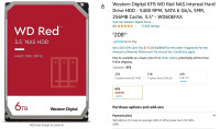 WD Red NAS SATA hard drive 6TB (WD60EFAX)