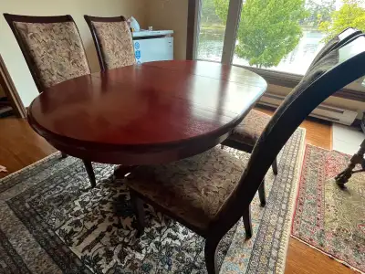 wood dining table and chairs, View more