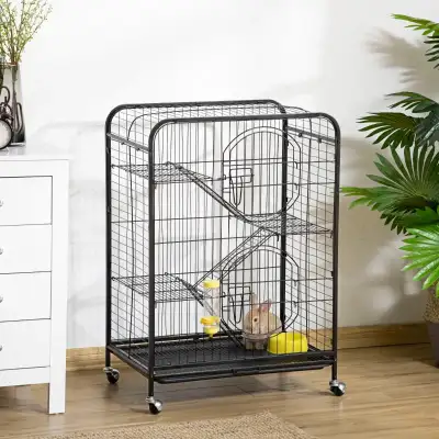 Rolling Small Animal Cage 36.6" Pet Rabbit Ferret Playpen, Anima, View more