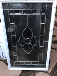 24”x38” Nouveau Los-E Argon  Glass Caming W/Patina Door Glass