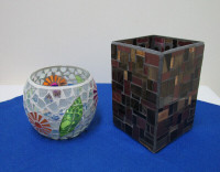 STAINED GLASS MOSAIC VASES - 2