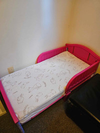 pink toddler bed