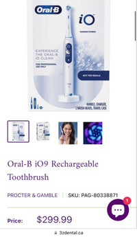 Brand New Oral B Io series 9 Electric Toothbrush