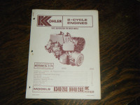 Kohler K340-2AS. K440-2A snowmobile 2 Cycle Engine Parts Manual