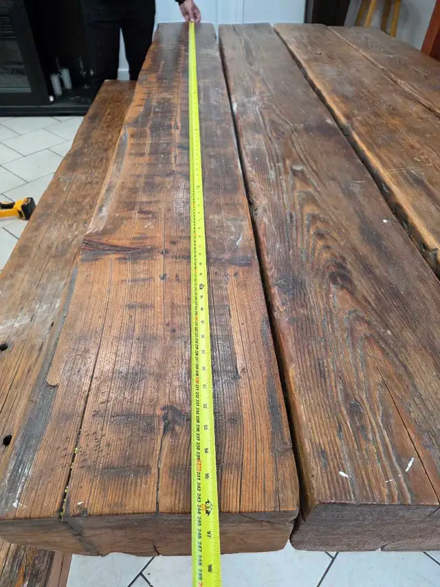  Solid Antique Farmhouse Dining Table – Statement Piece  in Dining Tables & Sets in Cornwall - Image 7