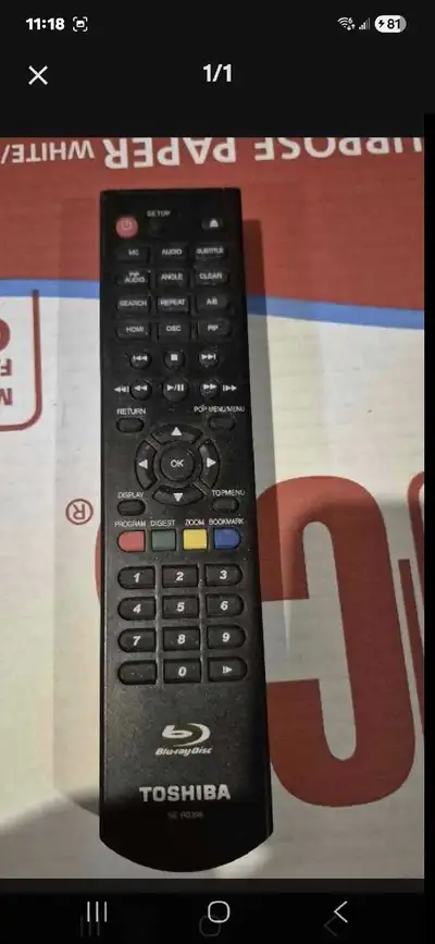 Toshiba Blu-Ray Remote, View more