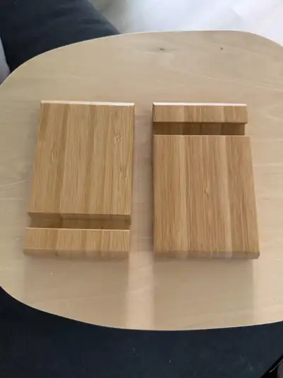NEW! Set of 2 iPhone Holders (wood), View more