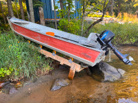 Springbok 14' Aluminium fishing boat with 4hp motor and trailer