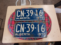 1970 Matching Alberta Plates