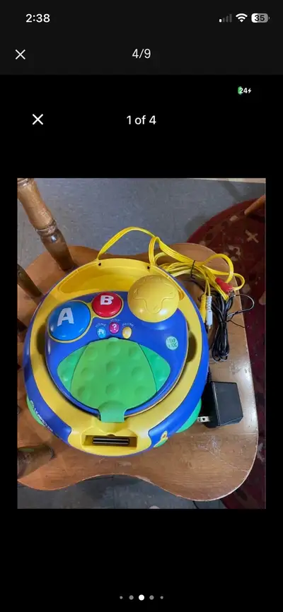 Older game console for children Comes with plug, And many Games 2 more games added