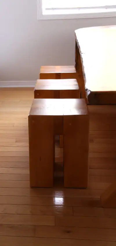 Ottawa valley pine handcrafted dinning room table, View more