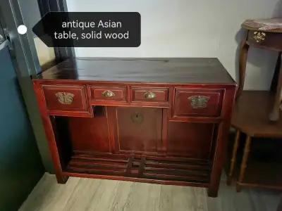 Antique Asian Table rosewood, over 150 years, View more
