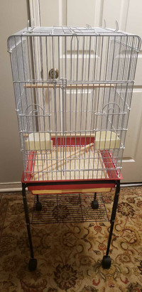 Like new parrot cage and stand