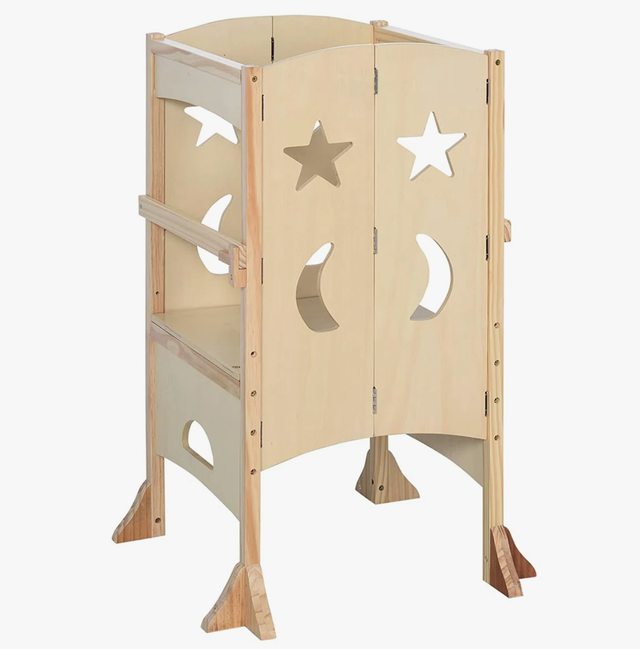 Foldable Learning Tower - Natural Wood