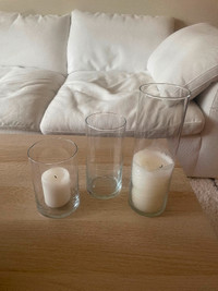 Wedding decor - Glass Candle Vases