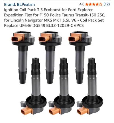 BLPextrm Ignition Coil Pack Set for Ford Explorer 3.5L V6 - 6PCS, View more