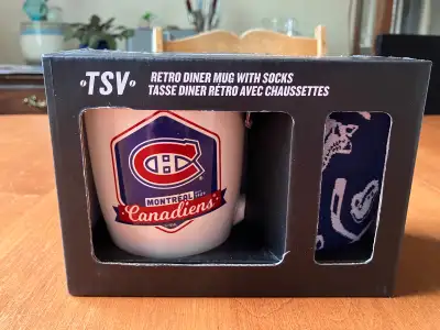 Official Licensed NHL Montreal Canadiens Retro Diner Mug & Socks, View more