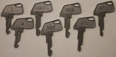 Set of 7 TEC Cash Register Keys, View more