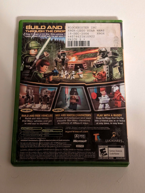Lego Star Wars II The Original Trilogy (Xbox) (No Manual) (Used) in Older Generation in Kitchener / Waterloo - Image 2
