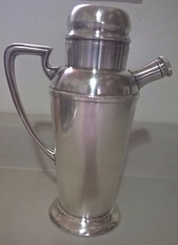 Vintage Silver Cocktail Shaker Primrose Plate Birks