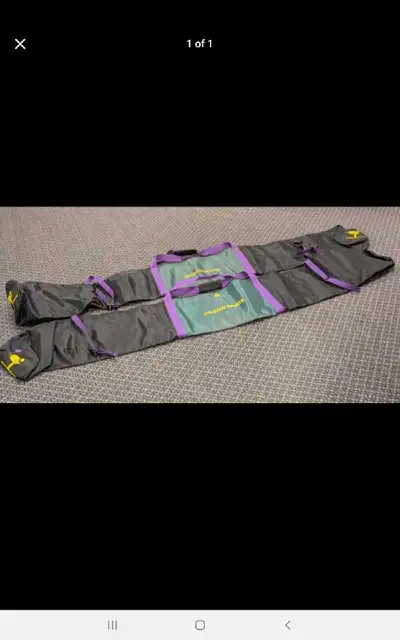 Like New 2 Heavy Quality Canvas Skis and Poles Carrier Bags, 2 for $60, or will sell separately for...