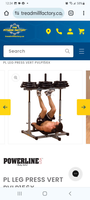 Looking for a vertical leg press in Exercise Equipment in Sault Ste. Marie