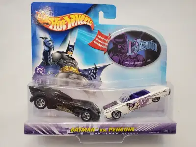 Rare BNIB C3226 2003 Release 1989 Batmobile 1:64 Diecast Hot Wheels BATMAN vs. PENGUIN 2 Pack Includ...