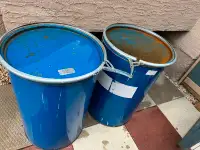55 GALLON METAL DRUMS with removable lids