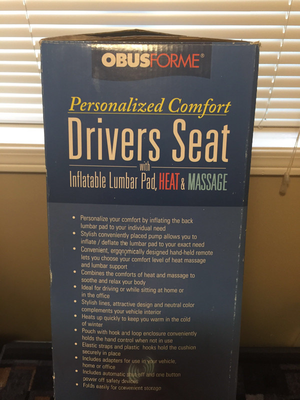 ObusForme© Personalized Comfort Drivers Seat Massage Cushion in Other Parts & Accessories in Mississauga / Peel Region
