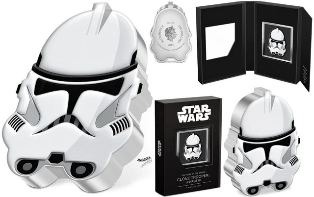 2022 CLONE TROOPER PHASE II FACES OF THE EMPIRE SILVER COIN in Arts & Collectibles in Oshawa / Durham Region