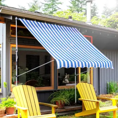 Outsunny 6.6'x5' Manual Retractable Patio Awning, View more