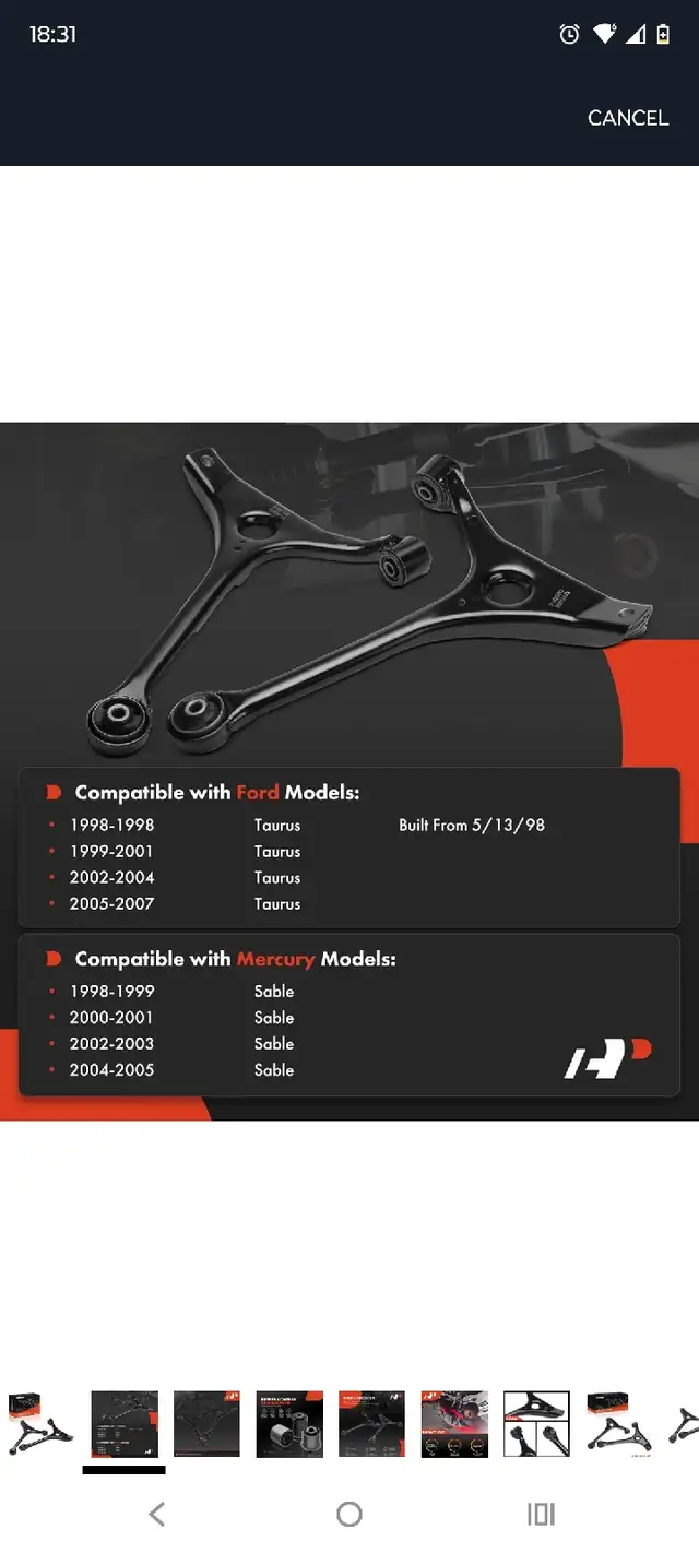 1998-2007 Ford Taurus lower control arm in Other Parts & Accessories in Edmonton - Image 3