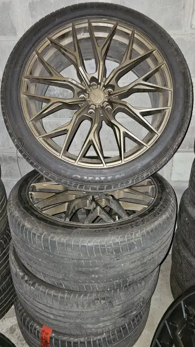 Sentali SS2 BRONZE PCD: 5x127 ET: 35 CB: 73 TIRES: 285/40R22 A/S TAKE OFF FROM DODGE DURANGO WITH TP...