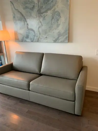 100% leather sofa bed , View more