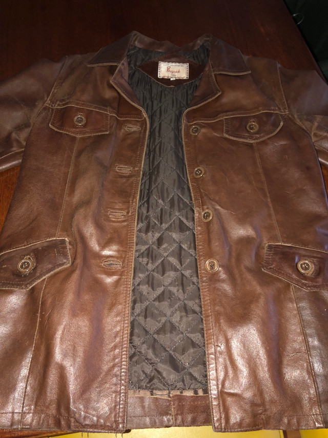 Manteau en cuir vintage- Medium dans Hommes  à Ville de Montréal - Image 2