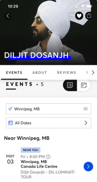 Diljit Dosanjh Winnipeg concert 3rd May
