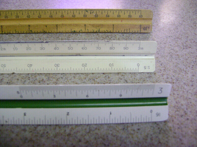 Triangular Scale Rulers - Architectural and Engineering in Hobbies & Crafts in Markham / York Region - Image 3