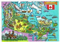 CANADA. Carte Postale "Le CANADA et ses Provinces".