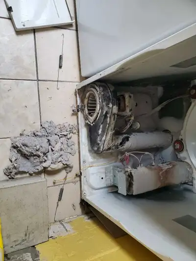 Appliance repair - dryer clean for lint accumulated , View more